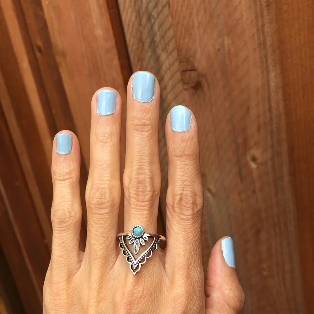 Boho Turquoise Ring - Picture 7 of 12